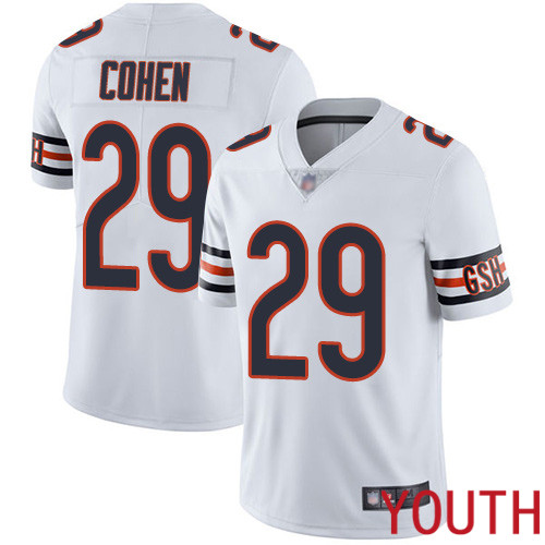 Chicago Bears Limited White Youth Tarik Cohen Road Jersey NFL Football 29 Vapor Untouchable